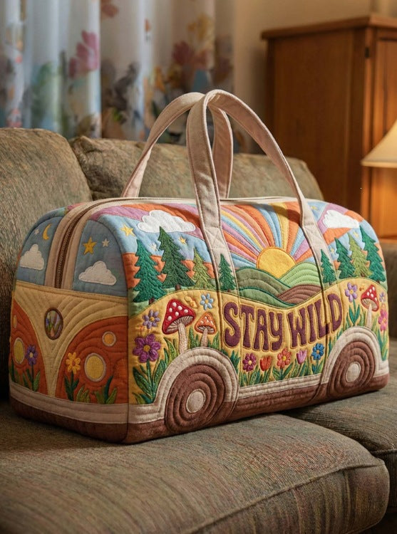 Roamvana | Stay Wild Camper Van Quilted Duffle