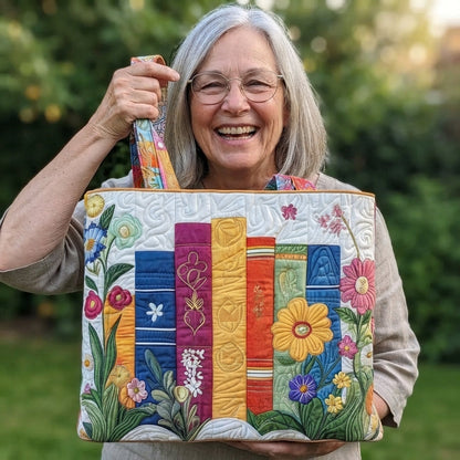 Alondra | Books & Wildflowers Quilted Tote