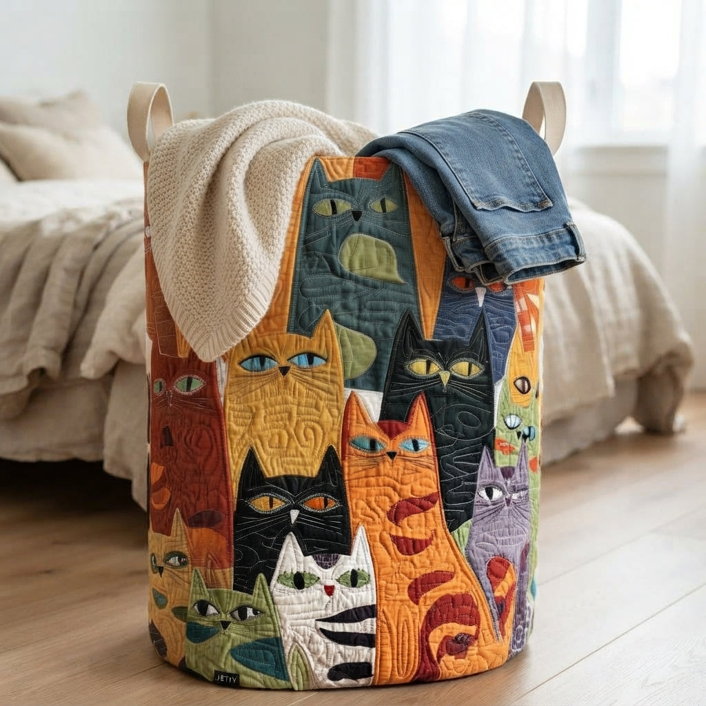 Purrfect Posse Laundry Basket