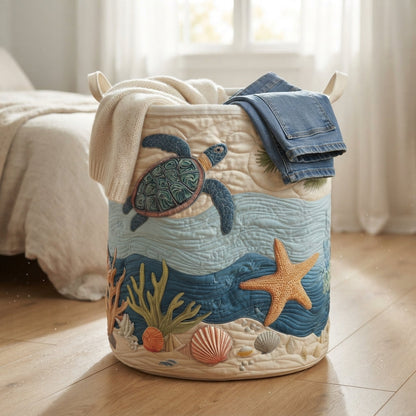 Coastal Harmony Laundry Basket