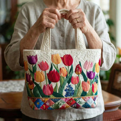 Camilla | Tulip Garden Quilted Tote