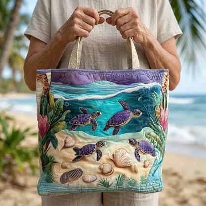 Yara | Turtles in the Lagoon Quilted Tote