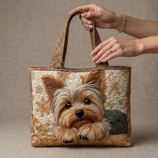 Sarah | Yorkshire Terrier Quilted Tote